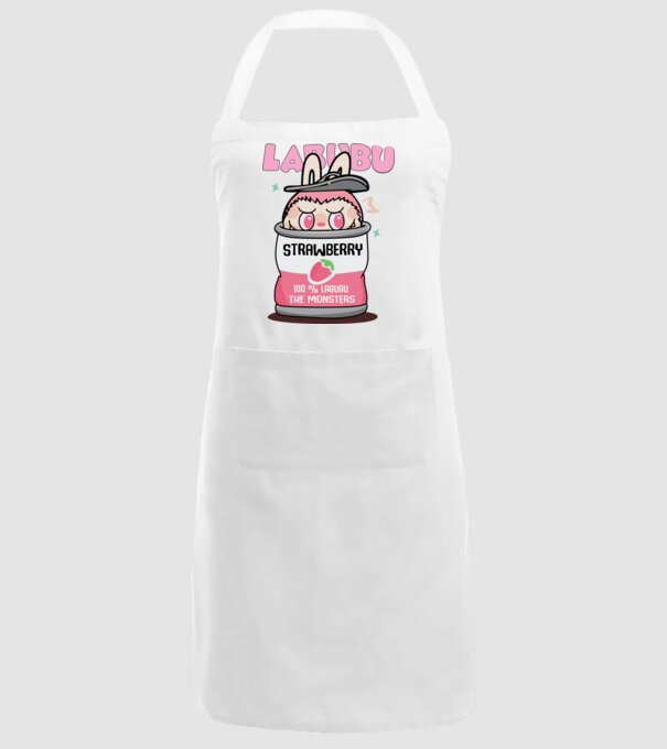 Labubu Strawberry minta fehér pólón