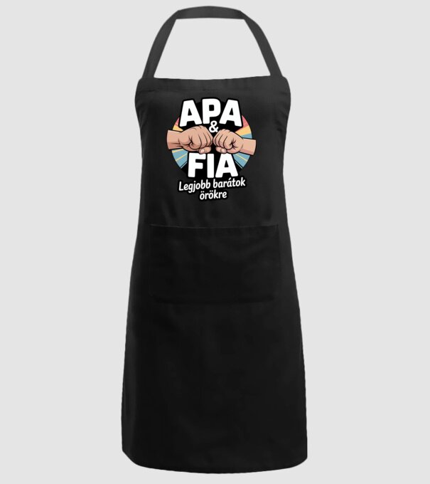 Apa és fia minta fekete pólón