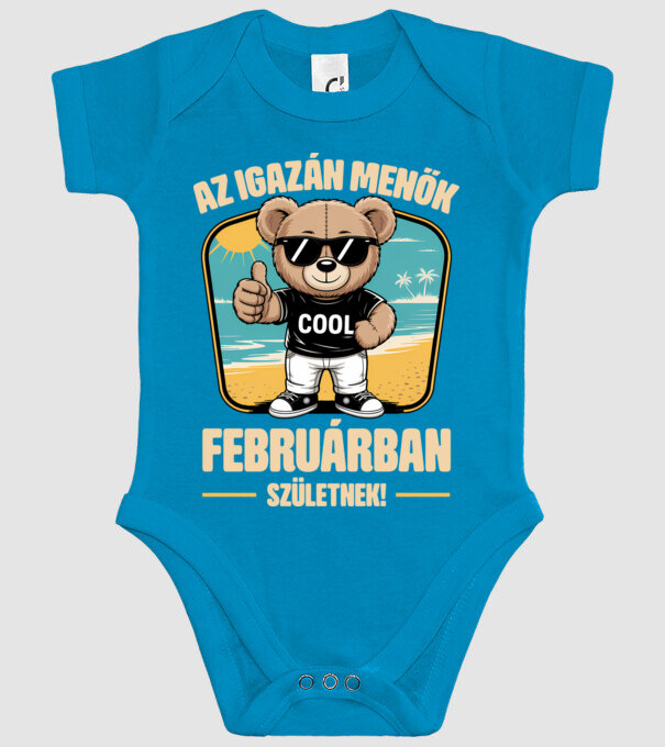Az igazán menők februárban születnek! minta türkiz pólón