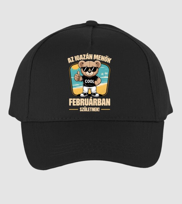 Az igazán menők februárban születnek! minta fekete pólón