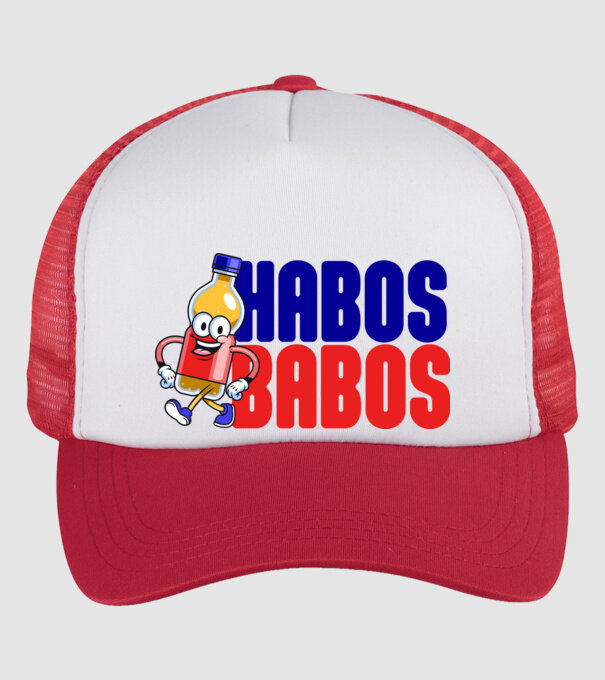 Habos Babos minta fehér/piros pólón