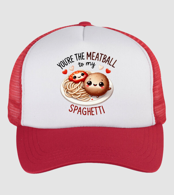 You are the meatball to my spaghetti minta fehér/piros pólón