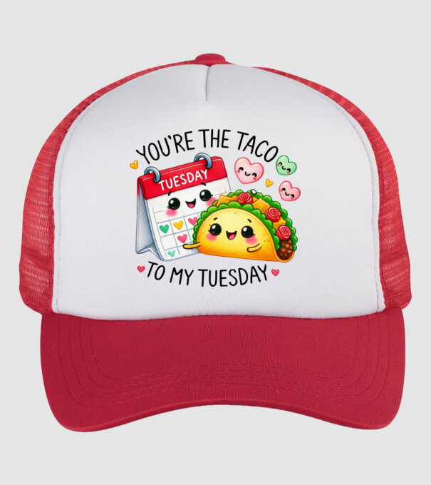 You are the taco to my tuesday minta fehér/piros pólón