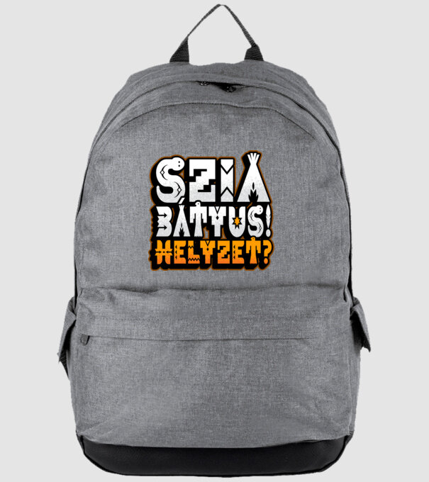Szia bátyus helyzet törzsi minta szürke pólón