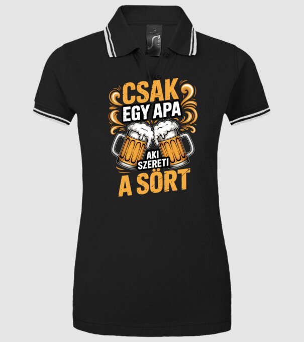 Csak egy apa aki szereti a sört minta fekete pólón