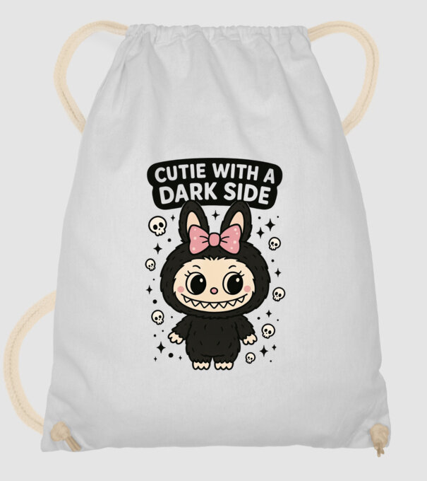Cutie with a dark side minta fehér pólón