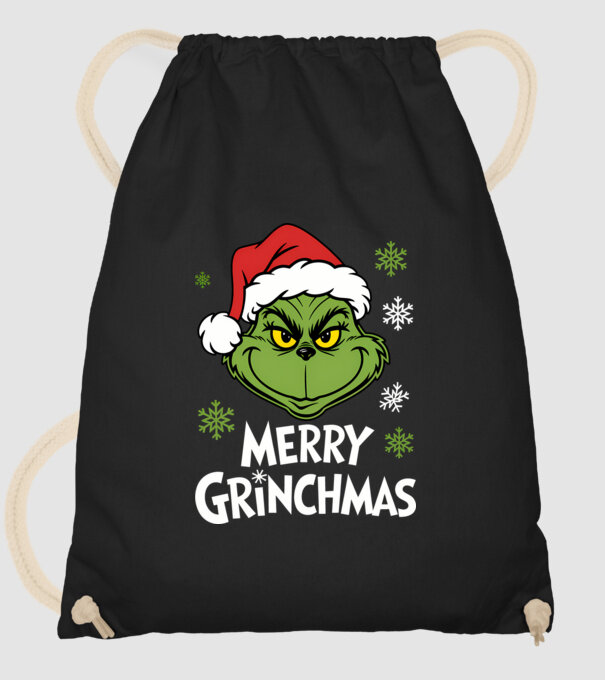 Merry Grinchmas fekete pólóra minta fekete pólón