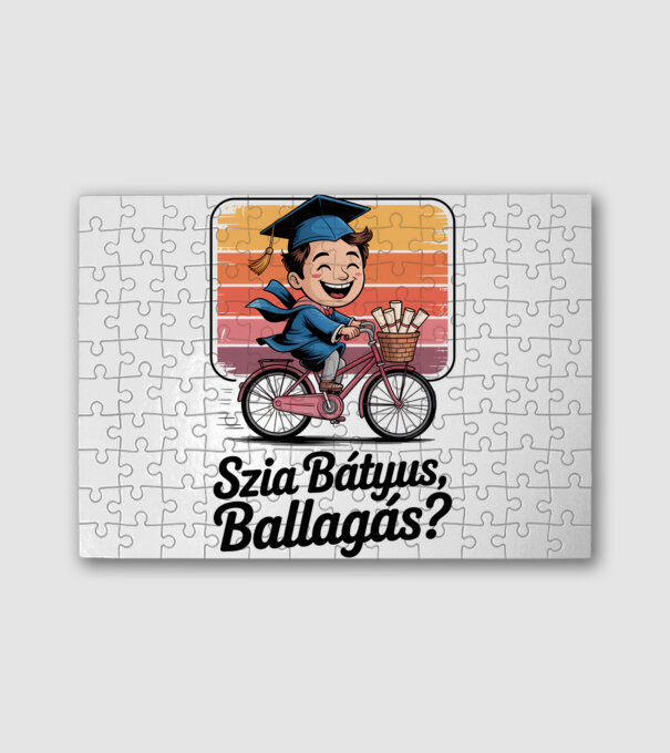Szia Bátyus, ballagás? minta fehér pólón