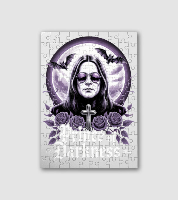 Prince of Darkness minta fehér pólón