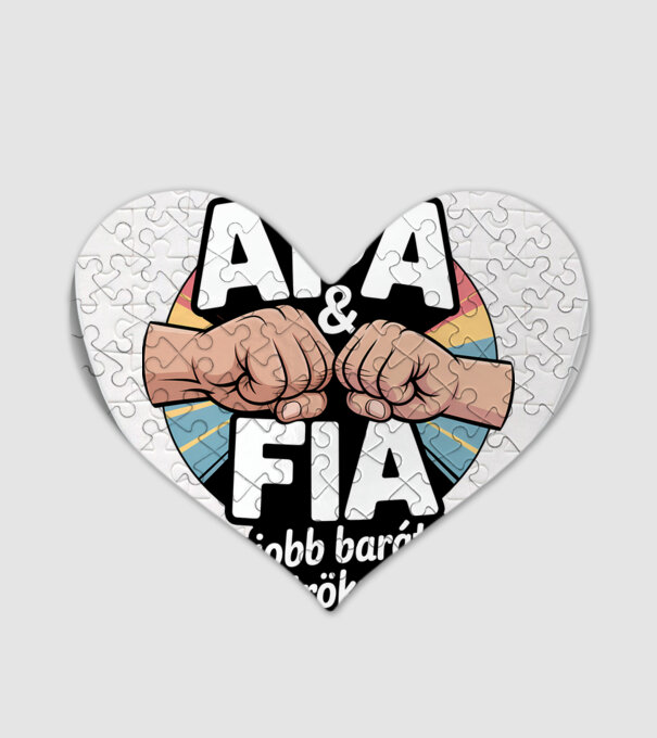Apa és fia minta fehér pólón