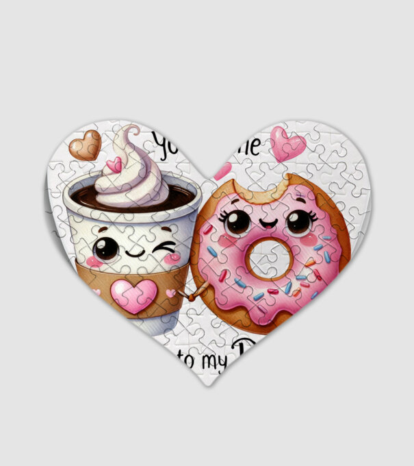 You are the coffee to my donut minta fehér pólón