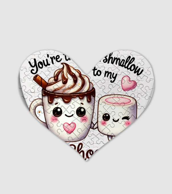 You are the marshmallow to my Hot Chocolate minta fehér pólón