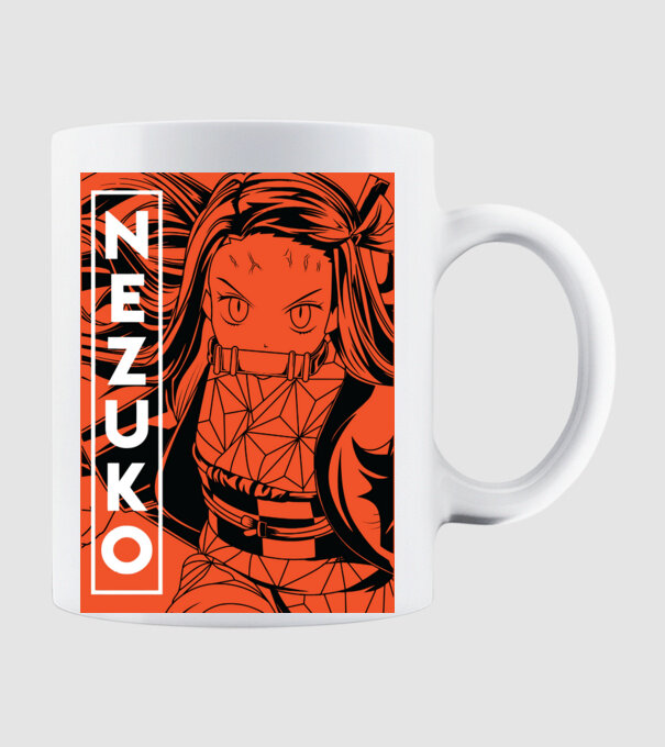 Nezuko poszter minta fehér pólón