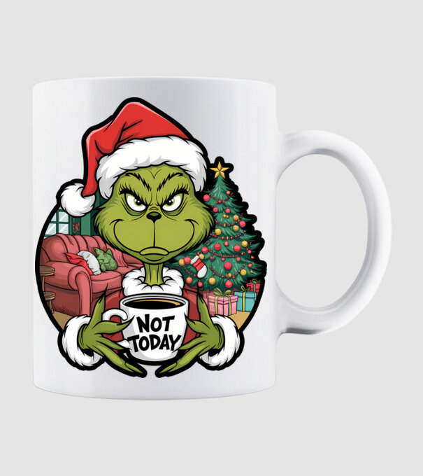 Not Today Grinch minta fehér pólón