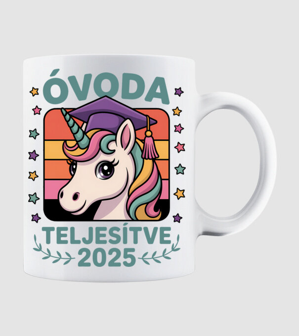 Óvoda teljesítve minta fehér pólón