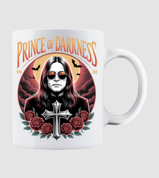 Prince of Darkness minta fehér pólón