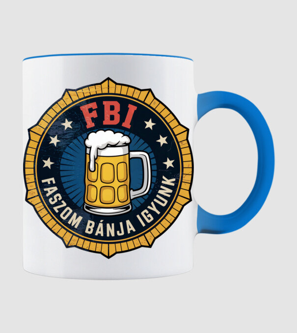 FBI legénybúcsú 2 minta világoskék pólón
