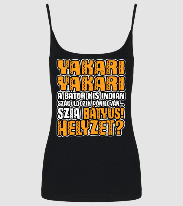 Yakari szia batyus helyzet minta fekete pólón