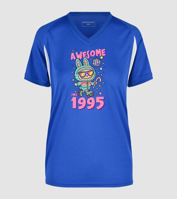 Awesome since 1995 Labubu - 30 éves születésnapra minta királykék pólón