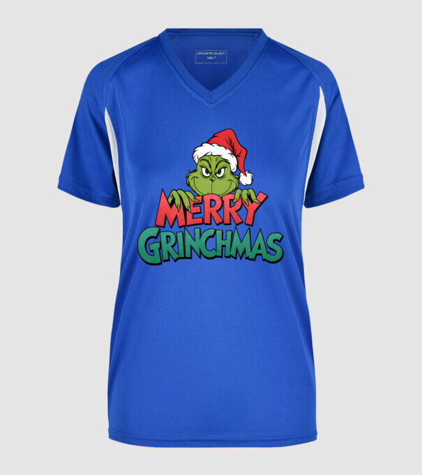 Merry Grinchmas minta királykék pólón