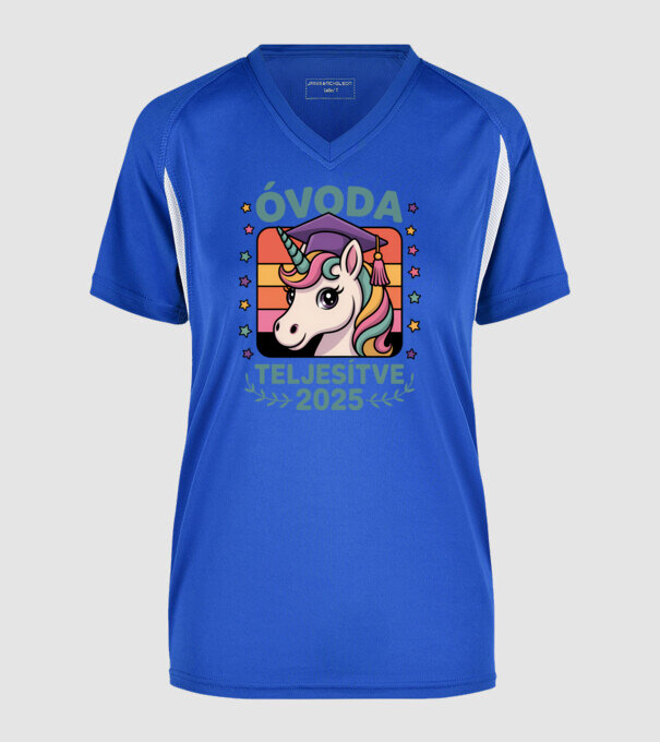 Óvoda teljesítve minta királykék pólón