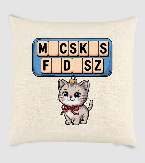 Macskás Fadísz minta homokszín pólón