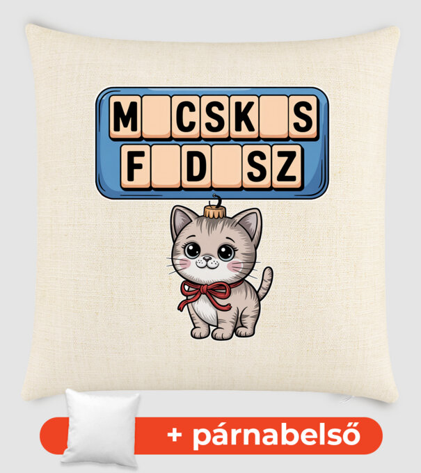 Macskás Fadísz minta homokszín pólón
