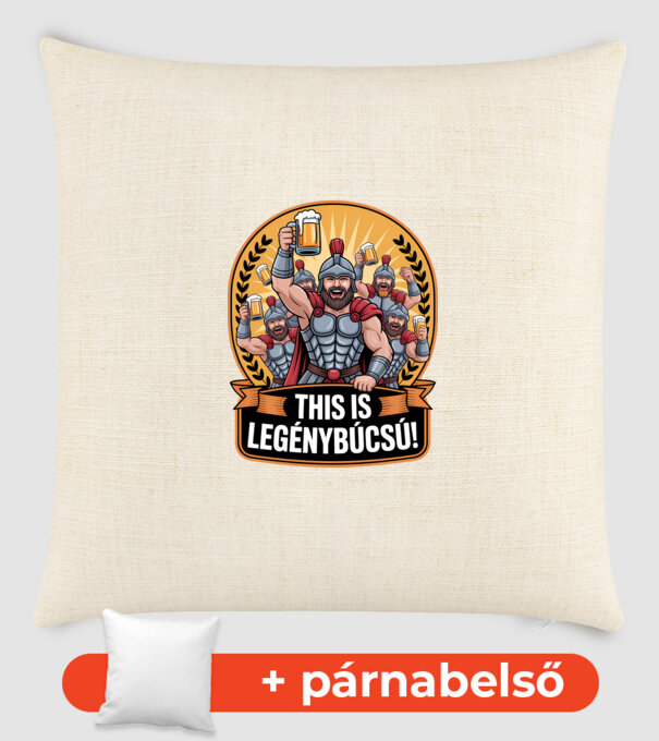 This is Legénybúcsú minta homokszín pólón