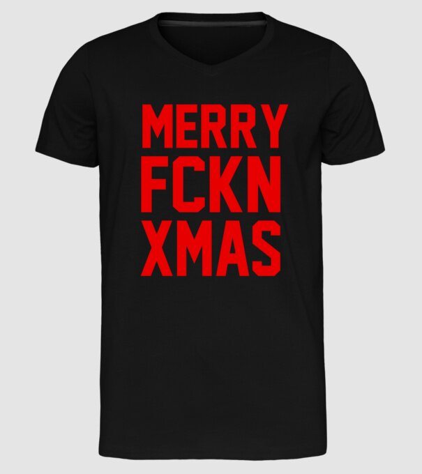 Fckn Xmas minta fekete pólón