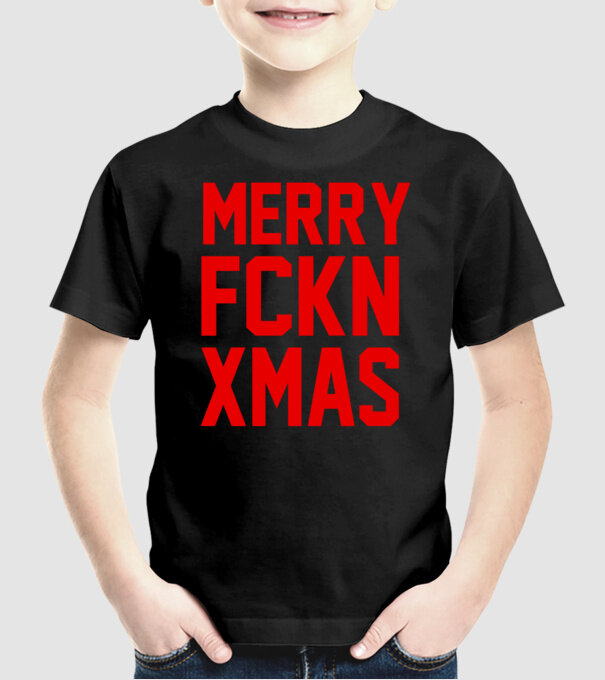 Fckn Xmas minta fekete pólón