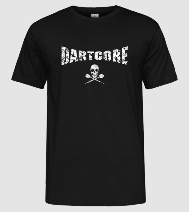 DartCore - TDS minta fekete pólón
