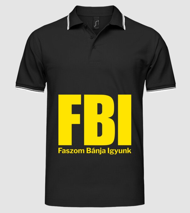 F B I - TDS minta fekete pólón