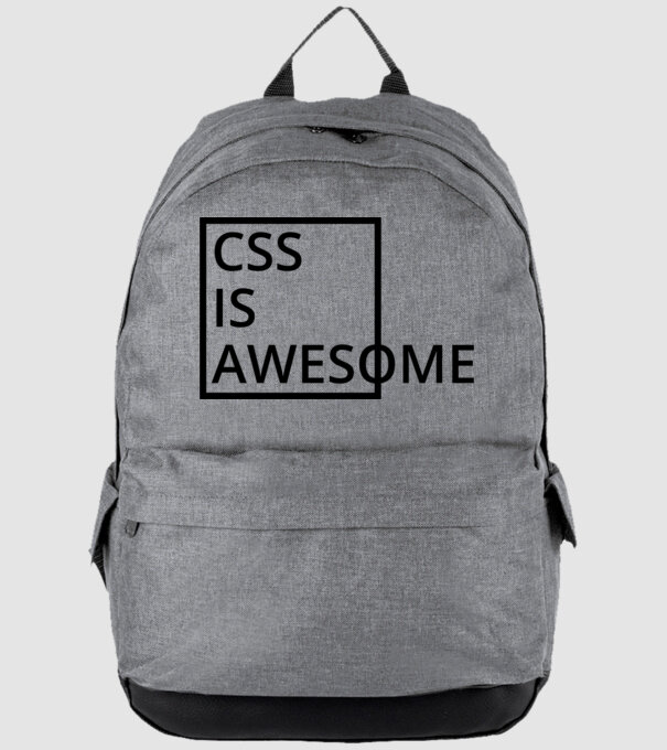 CSS is awesome minta szürke pólón
