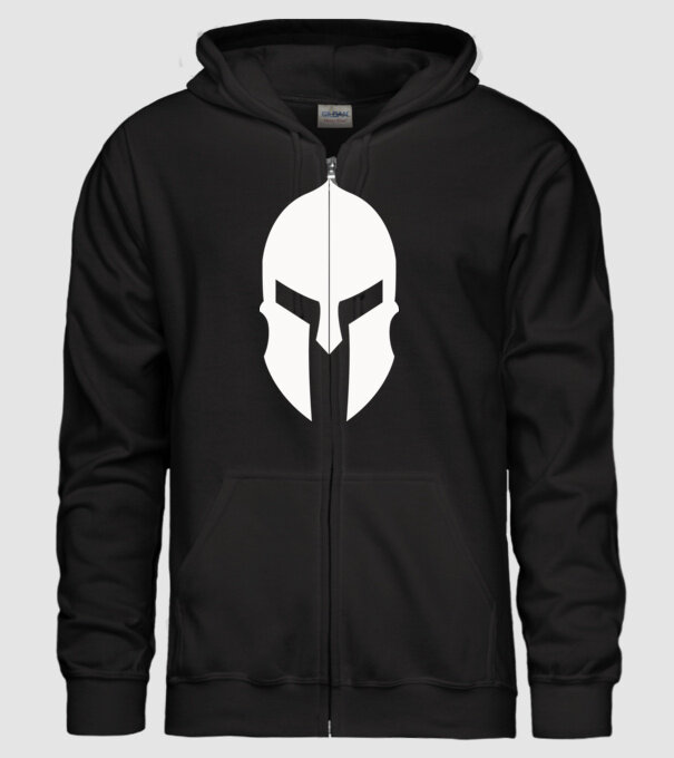 Spartan minta fekete pólón