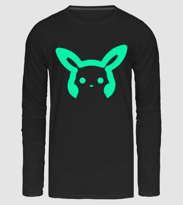 pikachu minta fekete pólón