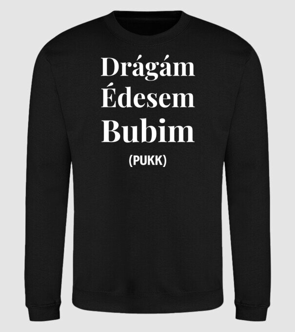 Édesem minta fekete pólón