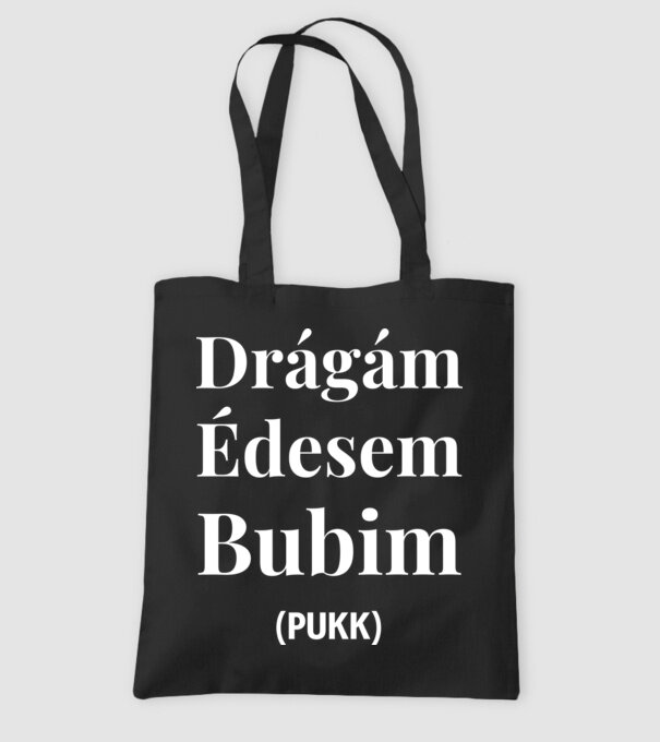 Édesem minta fekete pólón