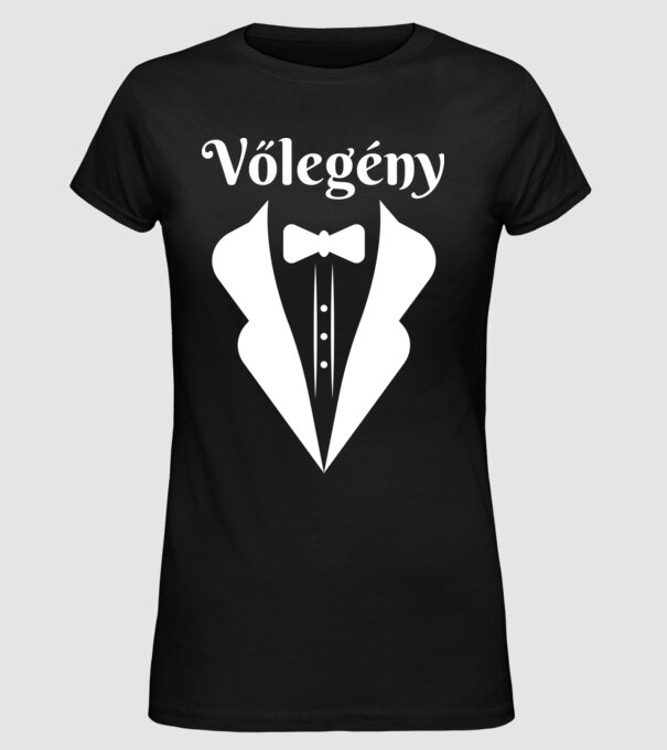 Vőlegény minta fekete pólón