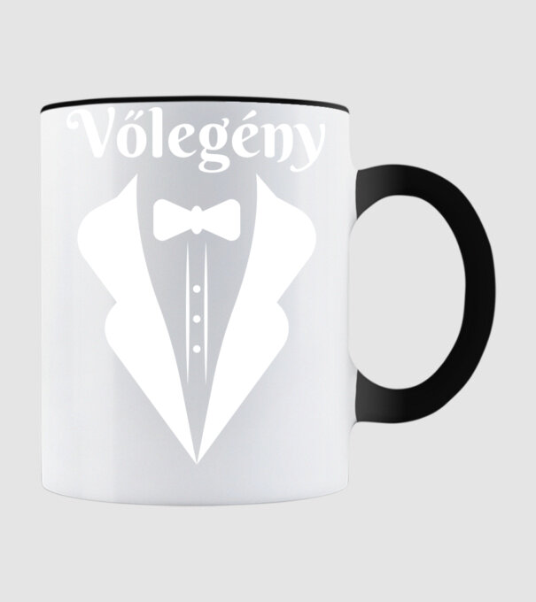 Vőlegény minta fekete pólón