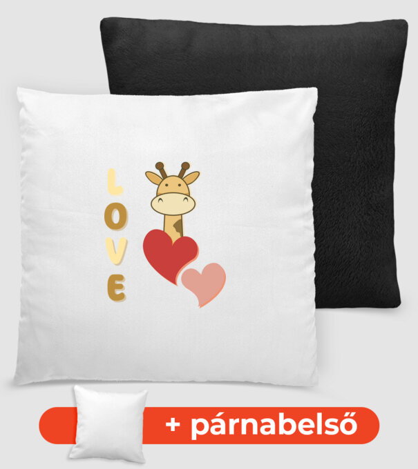 Zsiráf minta fekete pólón