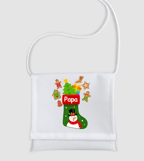 Papa zokni minta fehér pólón