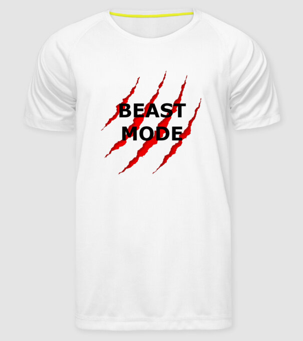 Beast Mode minta fehér pólón