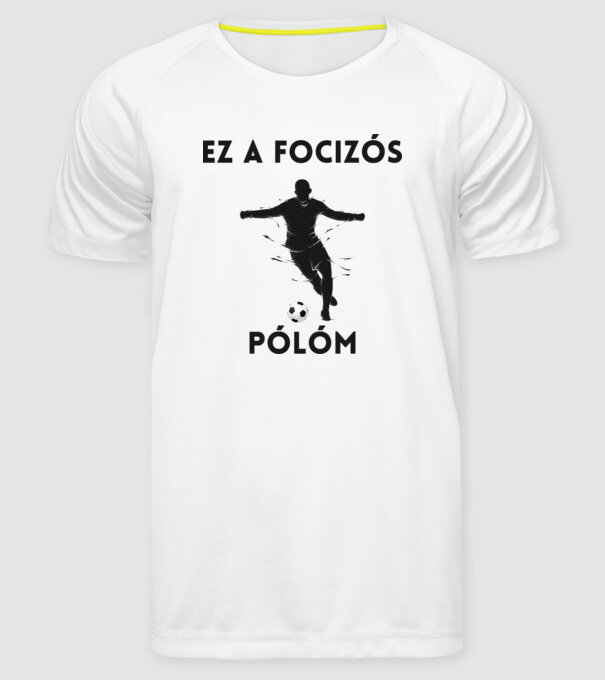 Ez a focizós pólóm minta fehér pólón