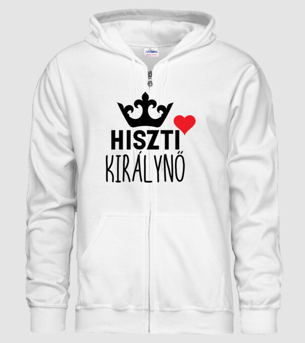 Hiszti királynő páros póló minta fehér pólón