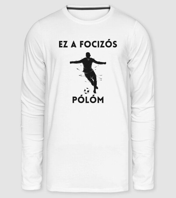 Ez a focizós pólóm minta fehér pólón