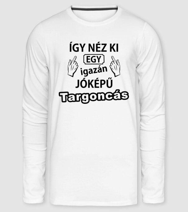 Jóképű targoncás minta fehér pólón