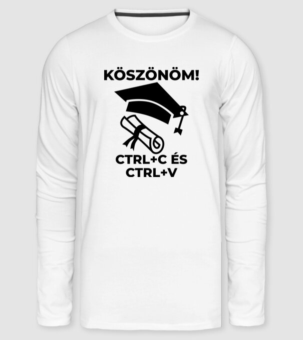 Köszönöm másolás és beillesztés minta fehér pólón