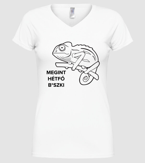 Megint hétfő minta fehér pólón