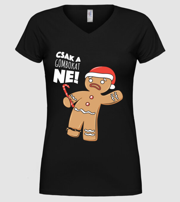 Csak a gombokat ne minta fekete pólón
