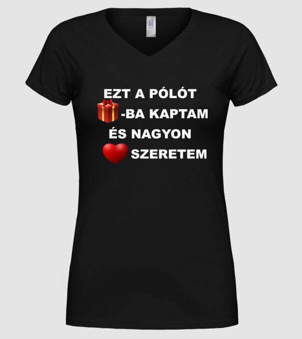 Ezt a pólót ajándékba kaptam minta fekete pólón
